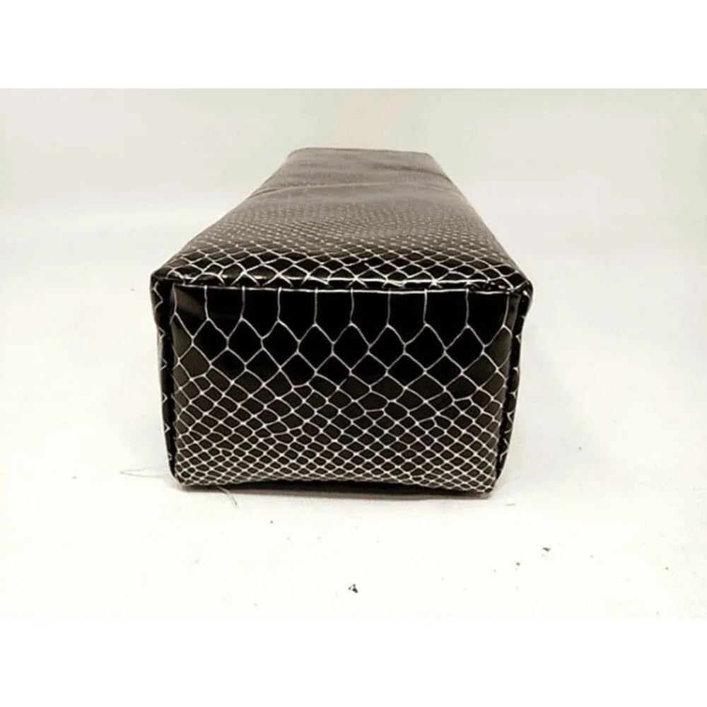 Black Gold Snake Print Neck Pillow Headrest Cushion 11.5